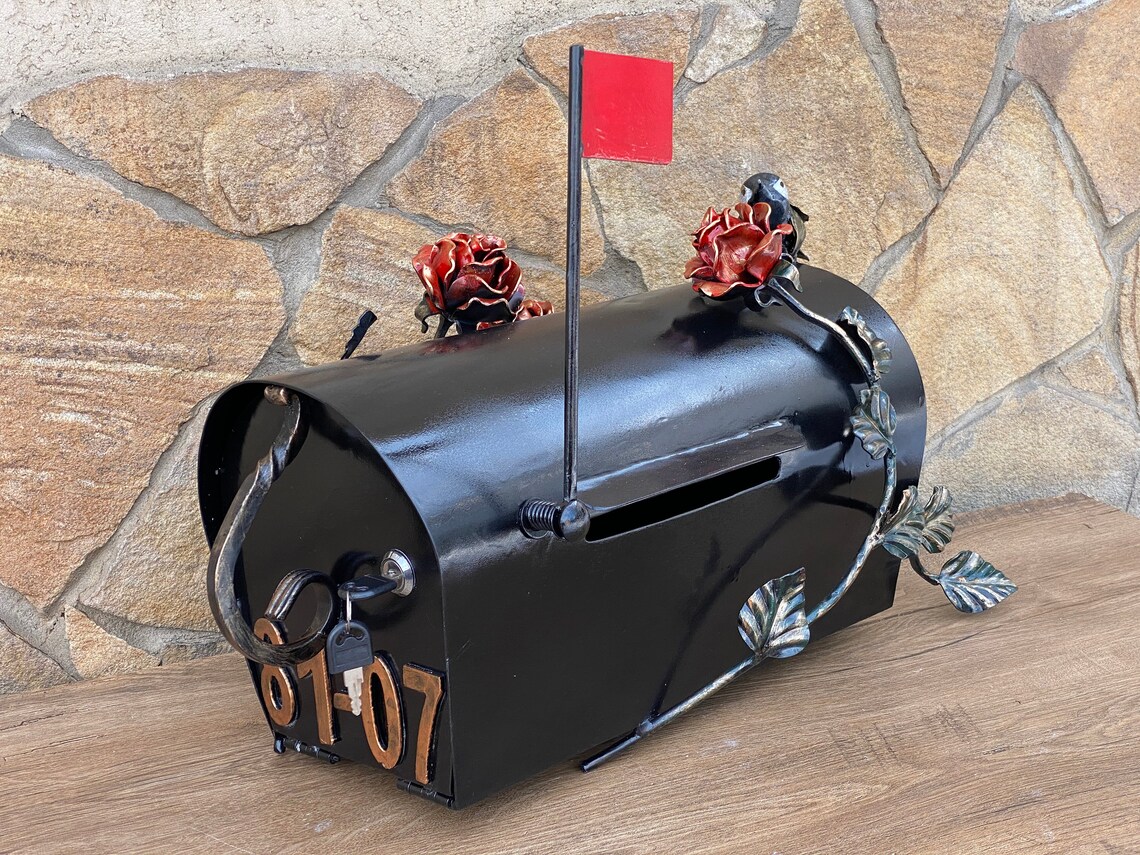 Post Box Lock Box Mail Box Mailbox Iron Gift House Etsy
