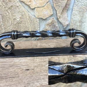 Barn door handle, forged door handle, metal door handle, iron door handle, door pull, wrought iron handle, garage pull, wicket door handle