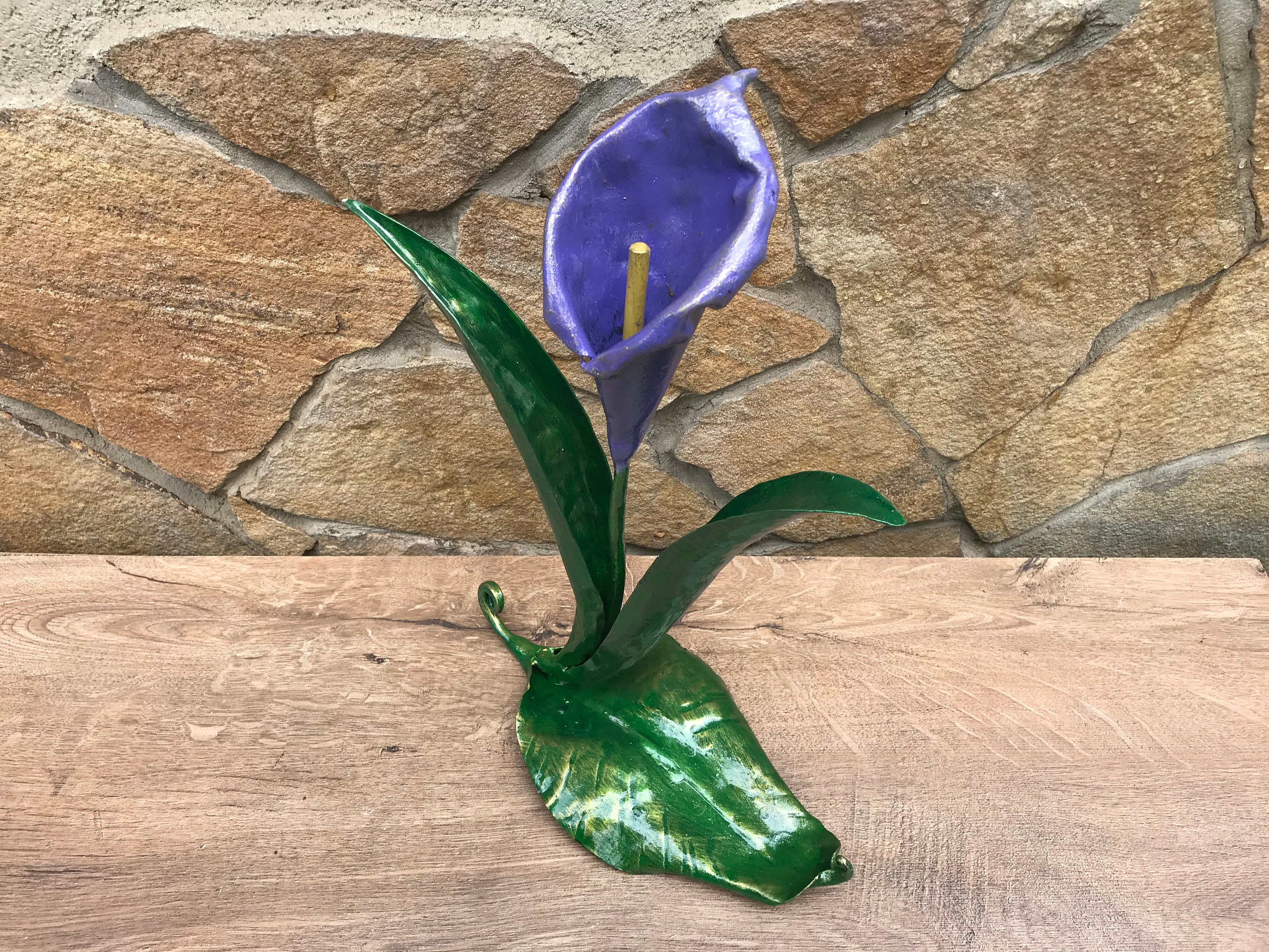 Calla Lily Iron Flower Iron Anniversary Gift Christmas Gift Etsy