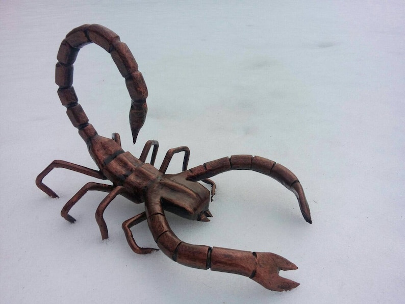 Metal scorpion, forged scorpion, scorpion figurine, arachnid sculpture, metal sculpture, metal statue, art object, metal insect, spider image 8