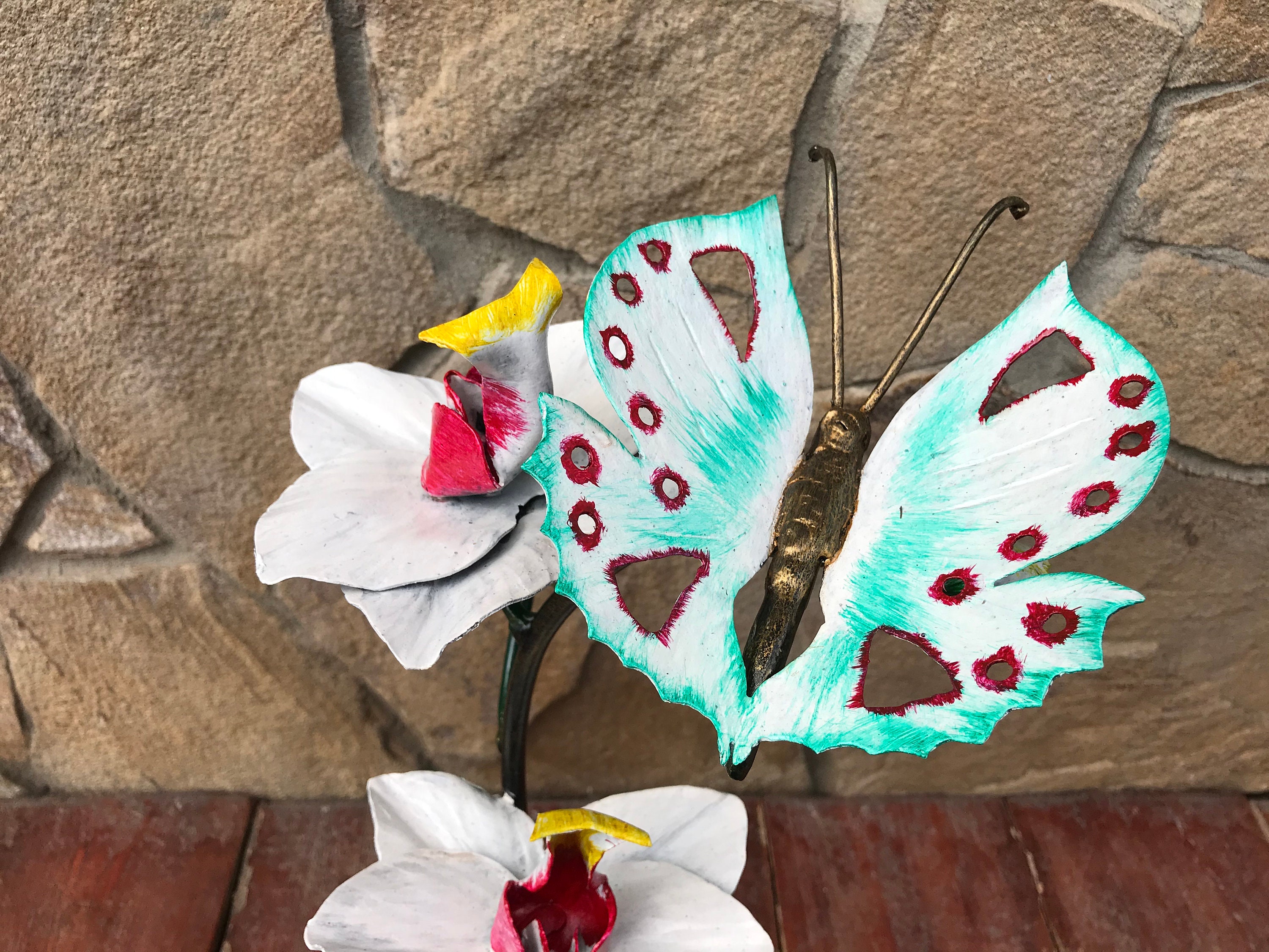 Metal Orchid Hand Orchid Orchid Gift Orchid Stand Etsy