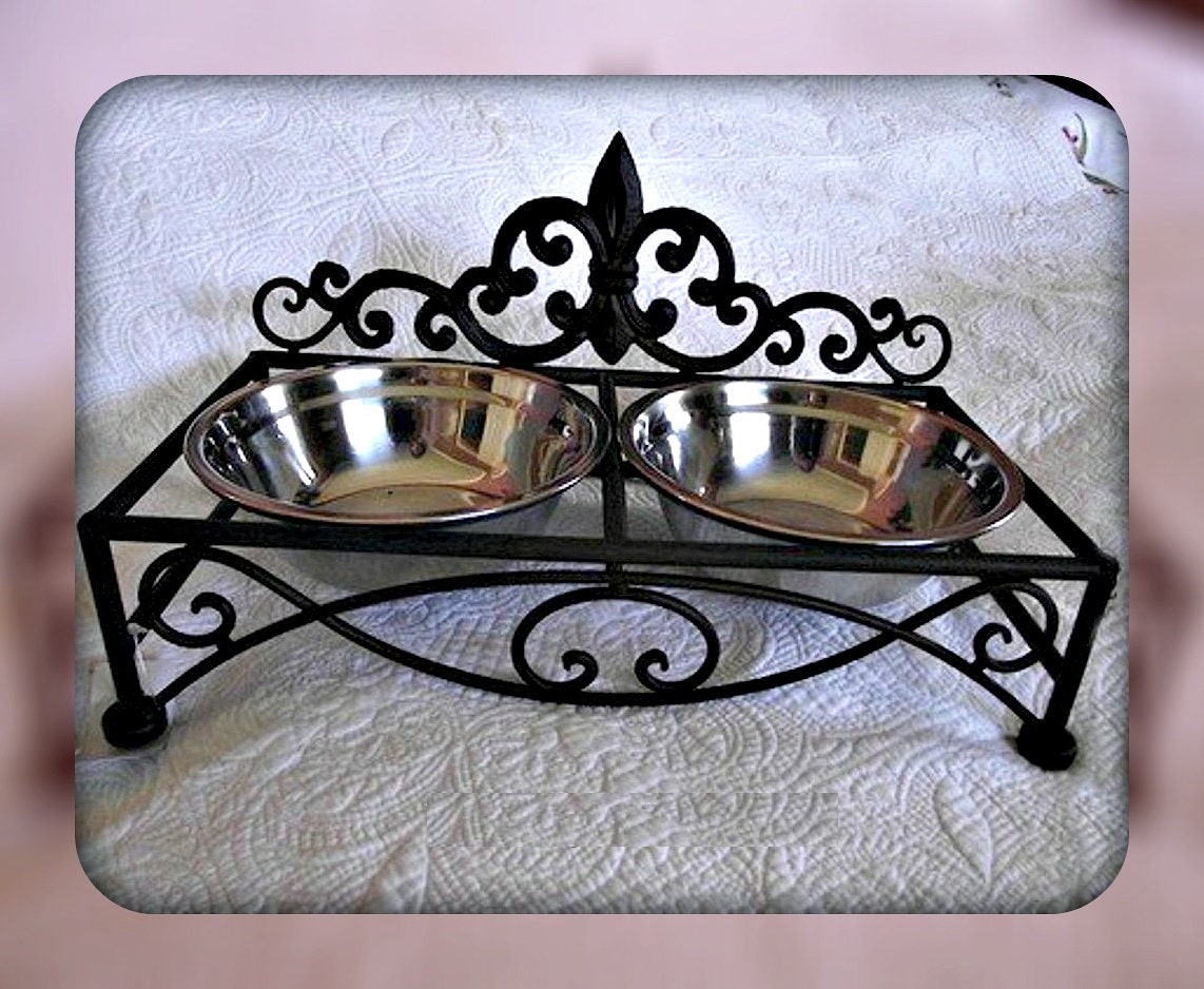 Pet Food Station Pet Feeding Stand Dog Cat Pet Dog Bowl