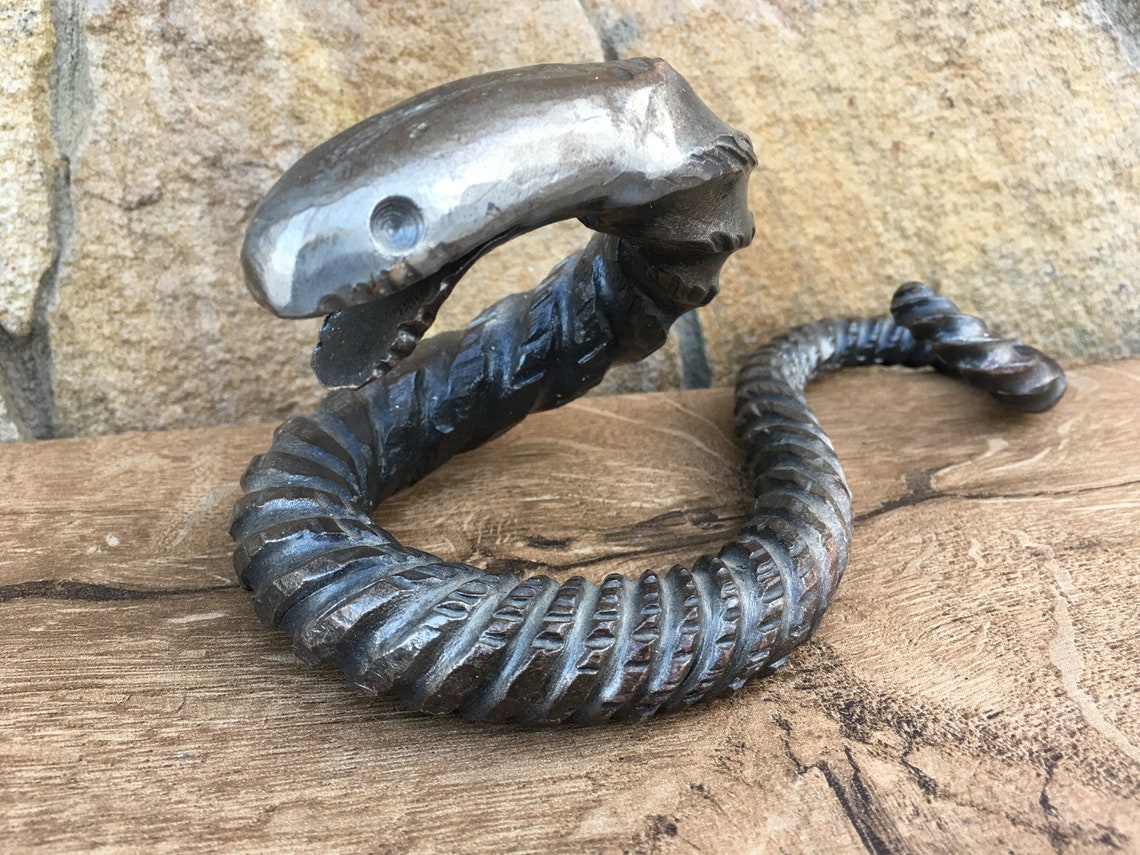 Iron Snake Hand Snake Metal Snake Steel Snake Home Etsy Canada