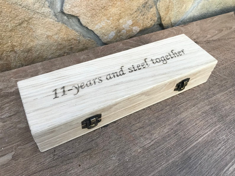 Steel Anniversary Gifts For Him Steel ts for him 11th anniversary engraved steel t