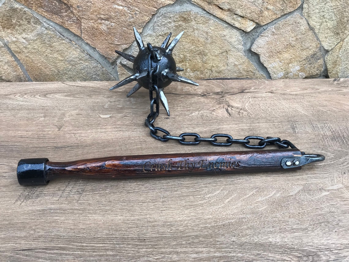 Viking mace war mace hand crafted mace mace flail chain Etsy