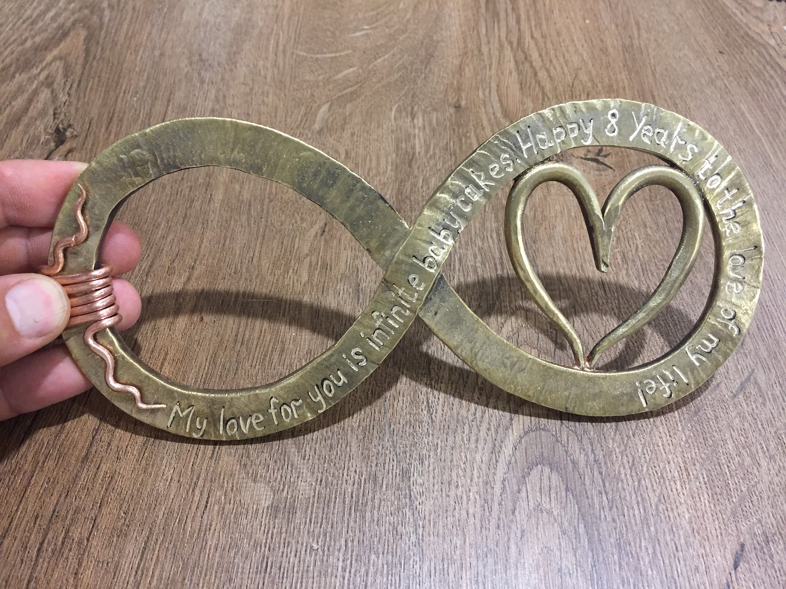 Bronze gift bronze infinity sign bronze gift for wife Etsy