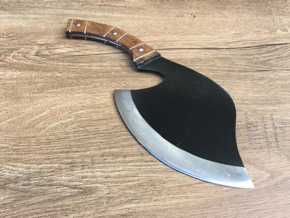  Kitchen knife, kitchen axe, viking knife, viking axe, axe, kitchen  hatchet, knife, iron gifts, manly gift,mens gift,culinary knife,BBQ knife :  Handmade Products