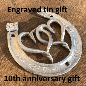 10º aniversario, 10º aniversario, aniversario de estaño, 10 años juntos, regalo de aniversario, 10º aniversario de boda, regalo de aluminio, regalo de estaño