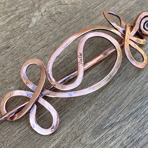Copper gift, copper hair pin, copper anniversary, hair clip, hair slide, hair barrette, bun holder, hair jewelry, bridal hair pin,hair stick