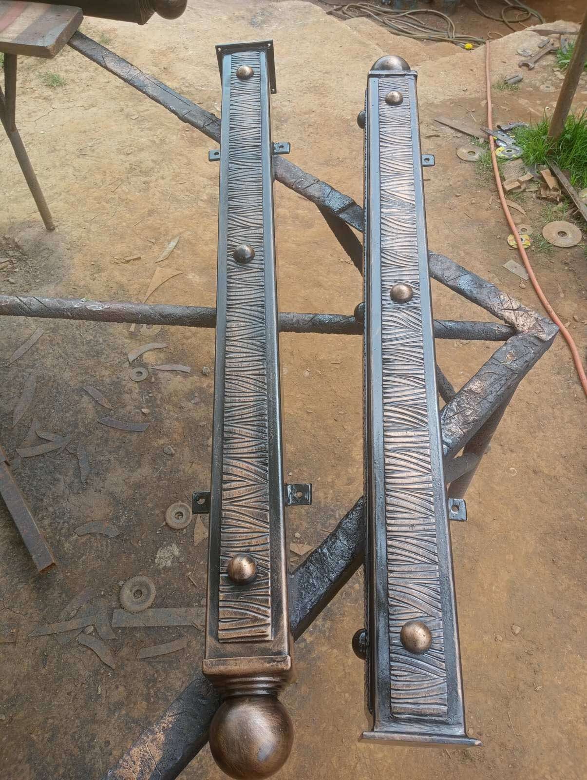 Treppengeländer U-Form Schwarz - Sicherheitsgeländer 100cm Eisen Diamant-Design