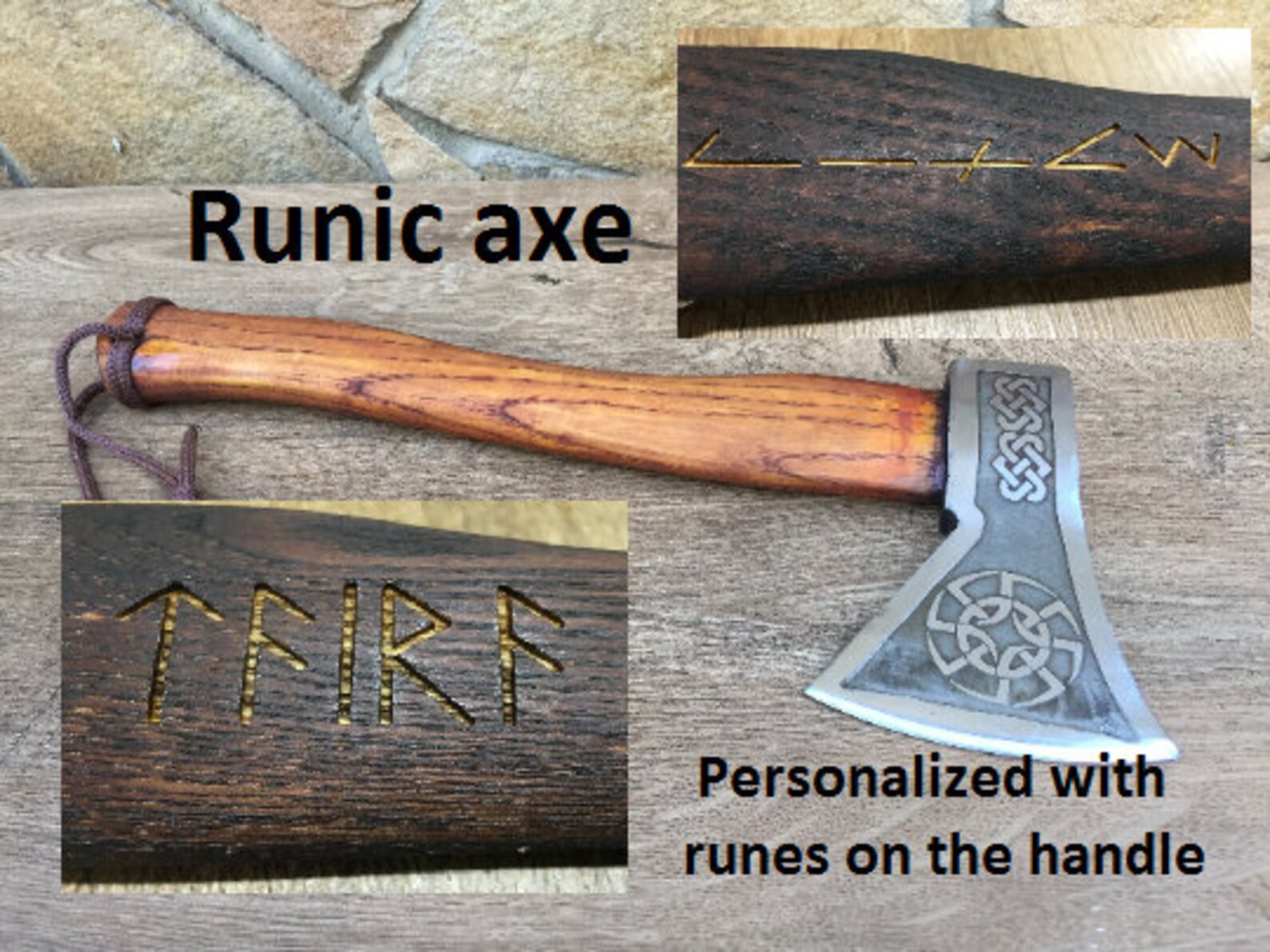 Runic Axe Axe With Runes Personalized Runes Viking Rune Etsy