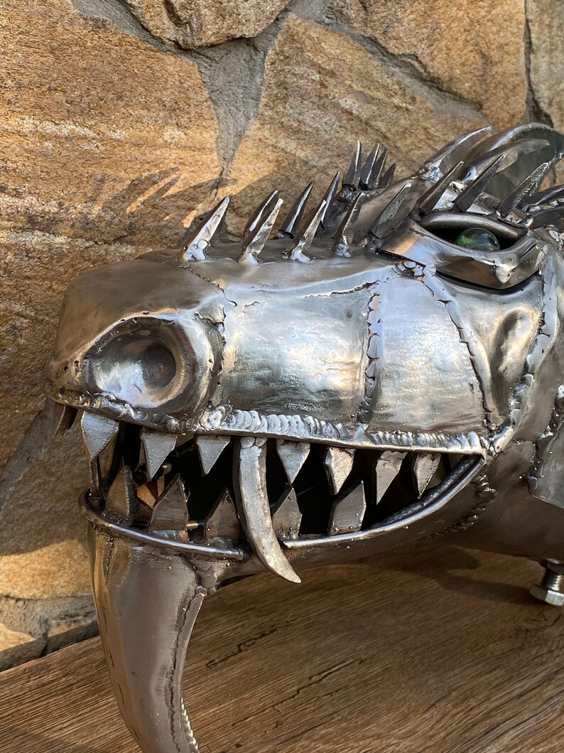 Dragon Stainless Steel Fairy Dragon Wall Sconce Viking Etsy