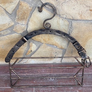 Hand forged tiered hanger for pants, clothes hanger, storage hanger, closet hanger, hanger set, coat hanger, dress hanger,fathers day,hanger