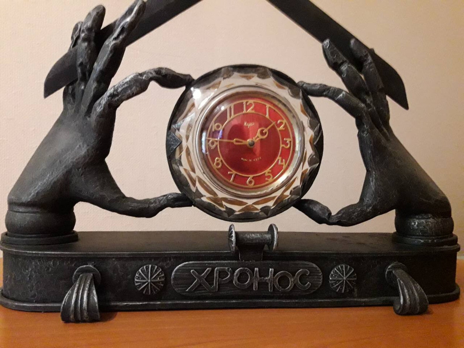 Fireplace clock fireplace decor metal sculpture clock Etsy