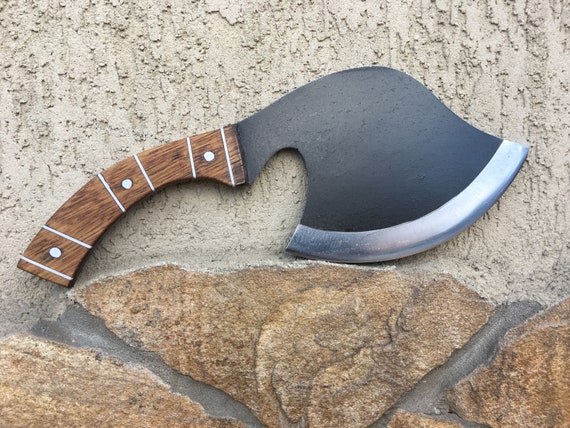 Hand forged kitchen axe for meat for a gift – ForgedCommodities