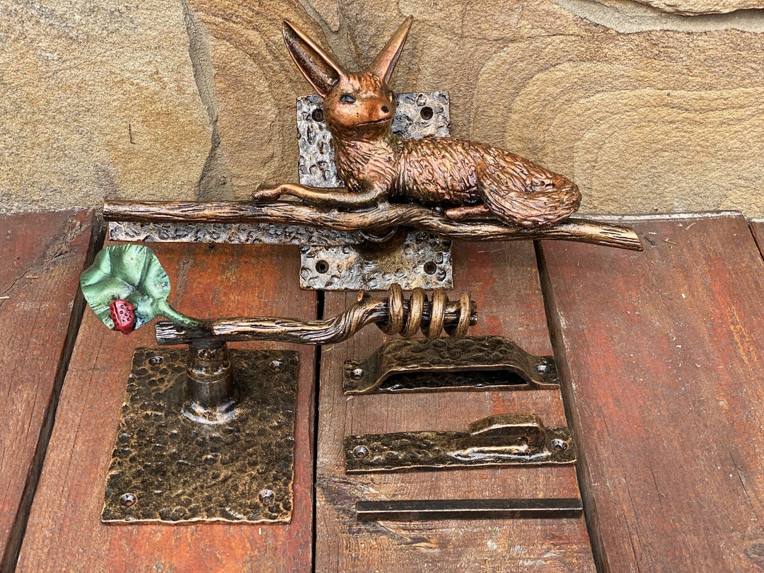 Latch Door Latch Turn Drop Bar Latch Fox Nature Birthday Etsy