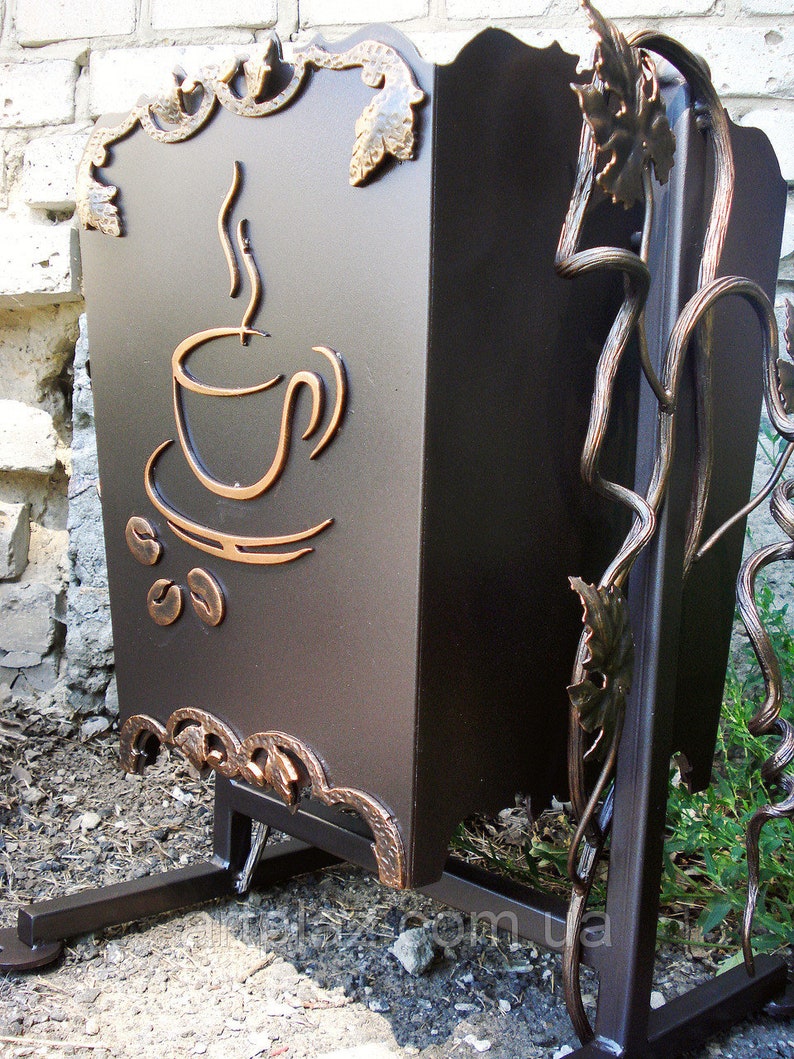 Garbage Can Coffee Bar Decor Garbage Bin Trash Can Trash Etsy