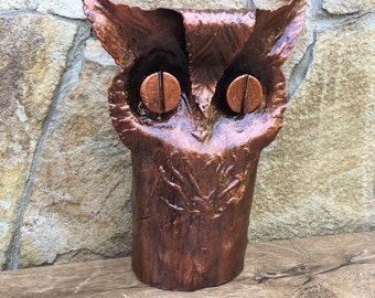 Hand forged owl, metal owl, owl sculpture, owl metal art, owl ornament, metal bird wall art, iron gifts, metal gifts, metal owl sculpture