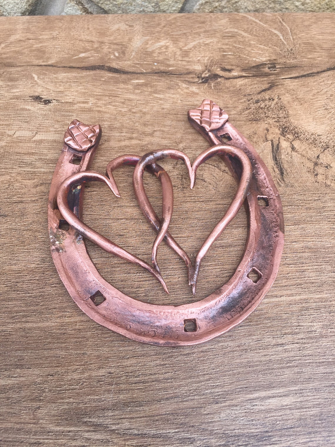 Engraved copper gift copper horseshoe horse shoe copper Etsy