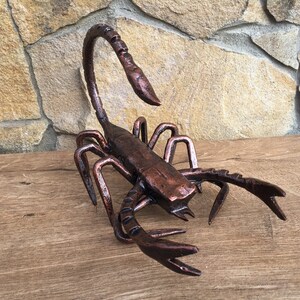 Metal scorpion, forged scorpion, scorpion figurine, arachnid sculpture, metal sculpture, metal statue, art object, metal insect, spider image 5