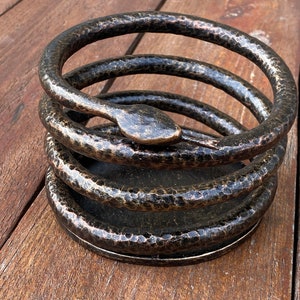 Candle holder, snake, 6th anniversary, birthday, Christmas, anniversary, reptile, medieval, pillar candle, iron gift, steel gift, interior