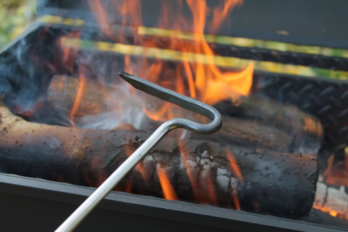 Stainless steel fire poker fireplace poker fire poker BBQ Etsy