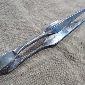 Hookah tongs, nargile, tweesers, hookah, coal tongs, hookah accessories, charcoal tongs, tobacco, steel tongs, hand forged tongs,metal tongs