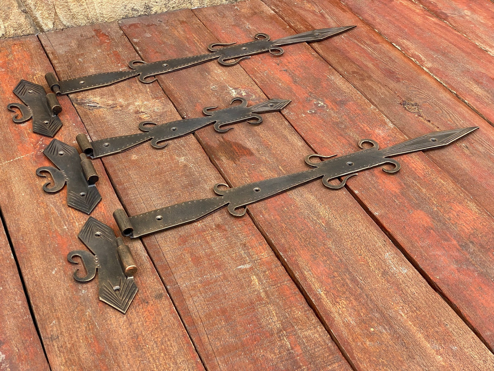 Hinges Medieval Hinges Vintage Hinge Rustic Hinges Barn Etsy