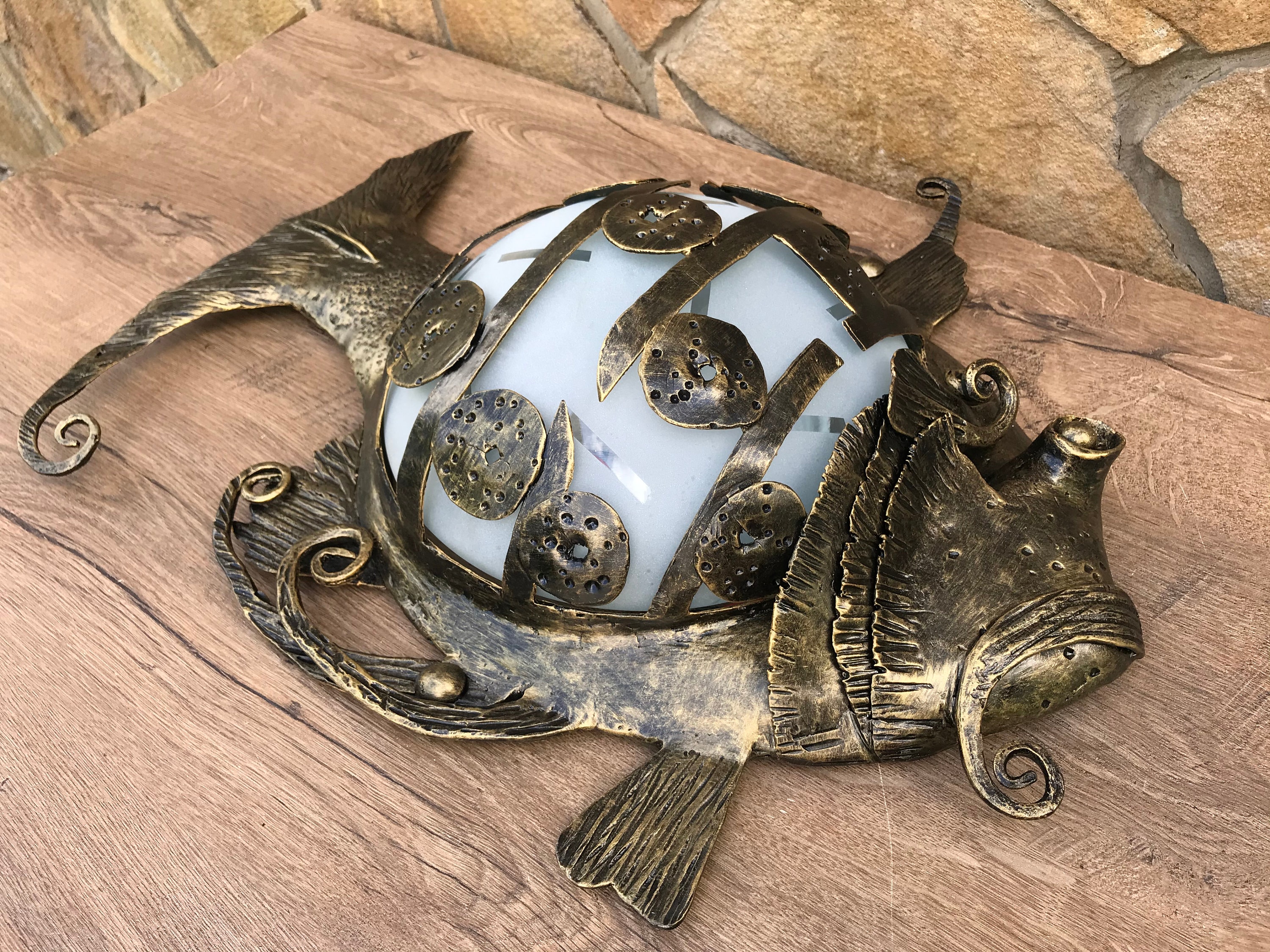Fish wall sconce outlet