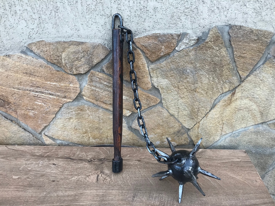 Viking mace war mace hand crafted mace mace flail chain Etsy