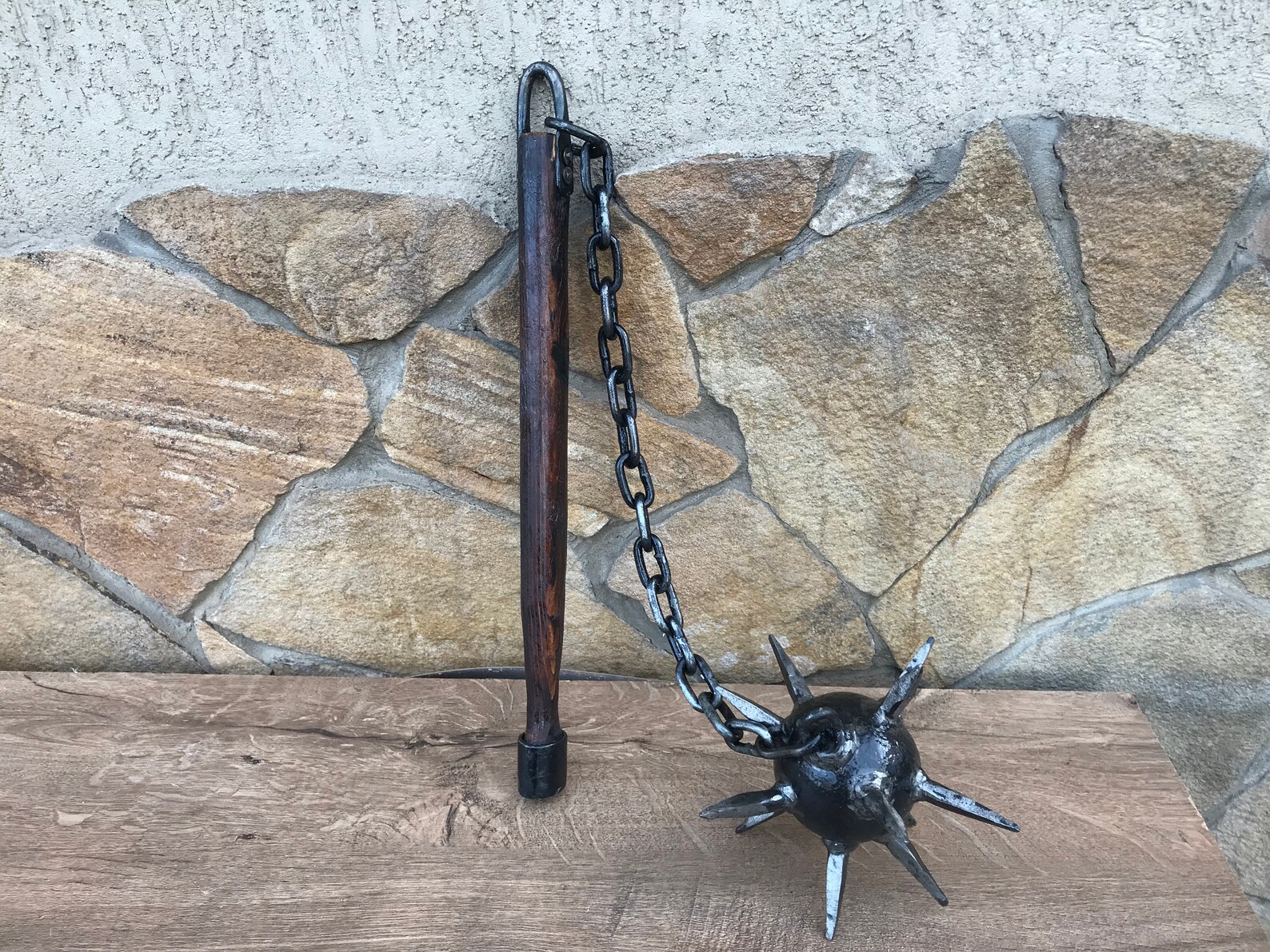 Viking mace war mace hand crafted mace mace flail chain Etsy