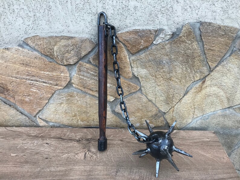 Viking mace war mace hand crafted mace mace flail chain Etsy