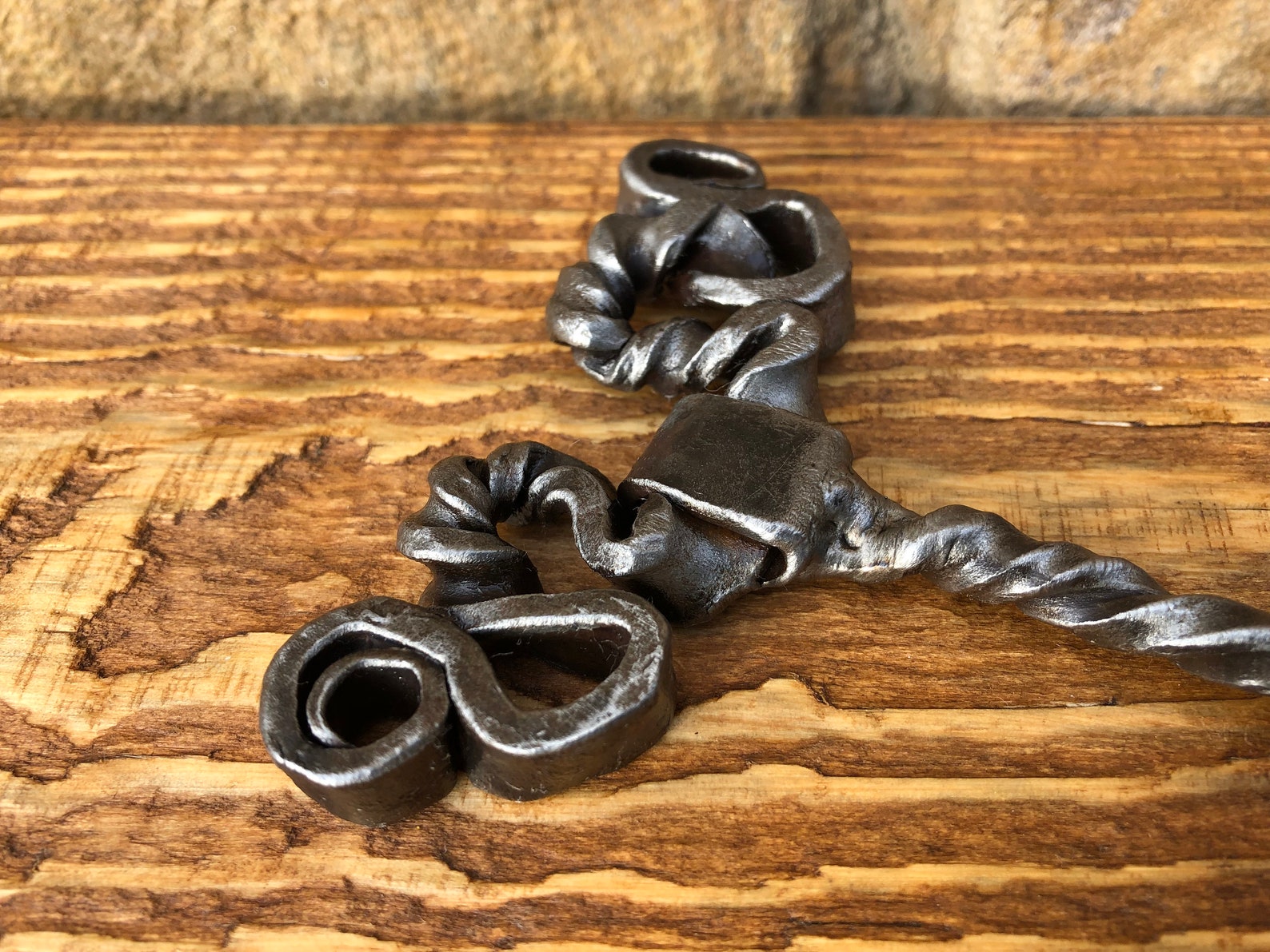 Iron Anniversary Gift for Him Wrought Iron Corkscrew Hand Etsy