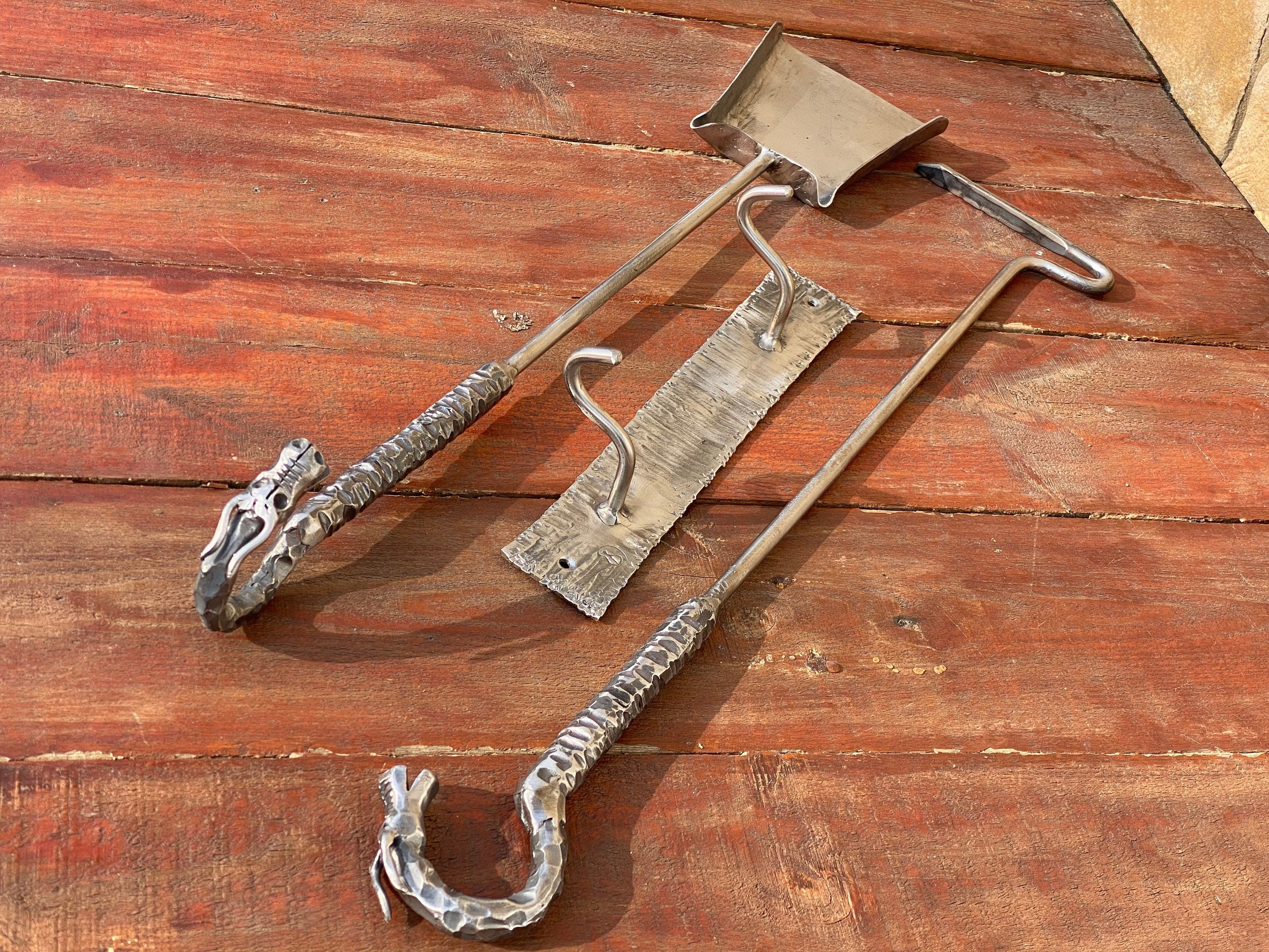 Stainless steel fire poker fire poker shovel hook BBQ Etsy