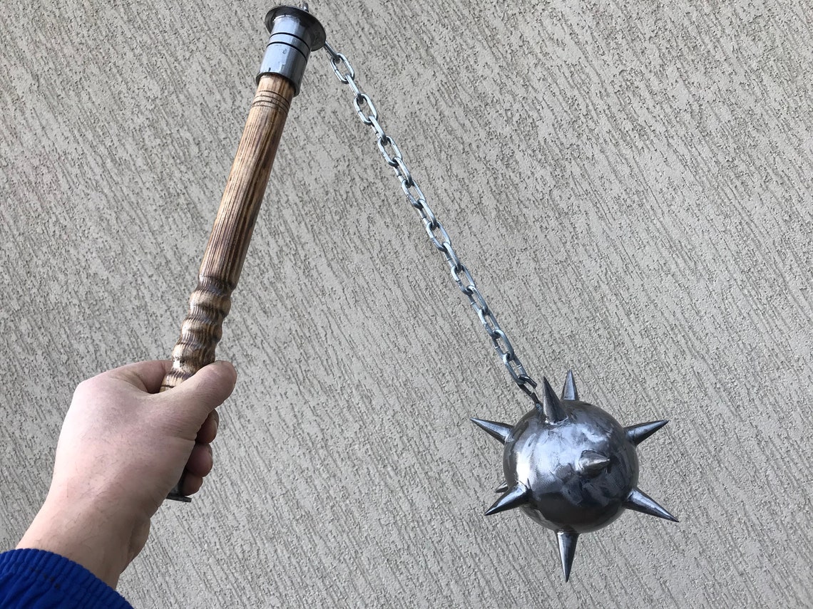 War mace viking mace hand crafted mace mace flail chain Etsy