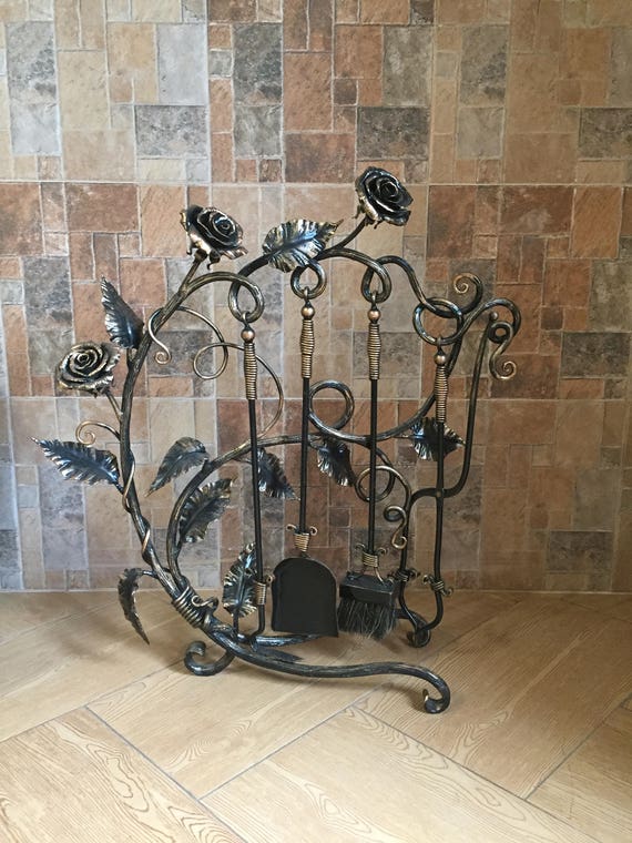 Fireplace Tool Set Fireplace Fireplace Accessories Etsy