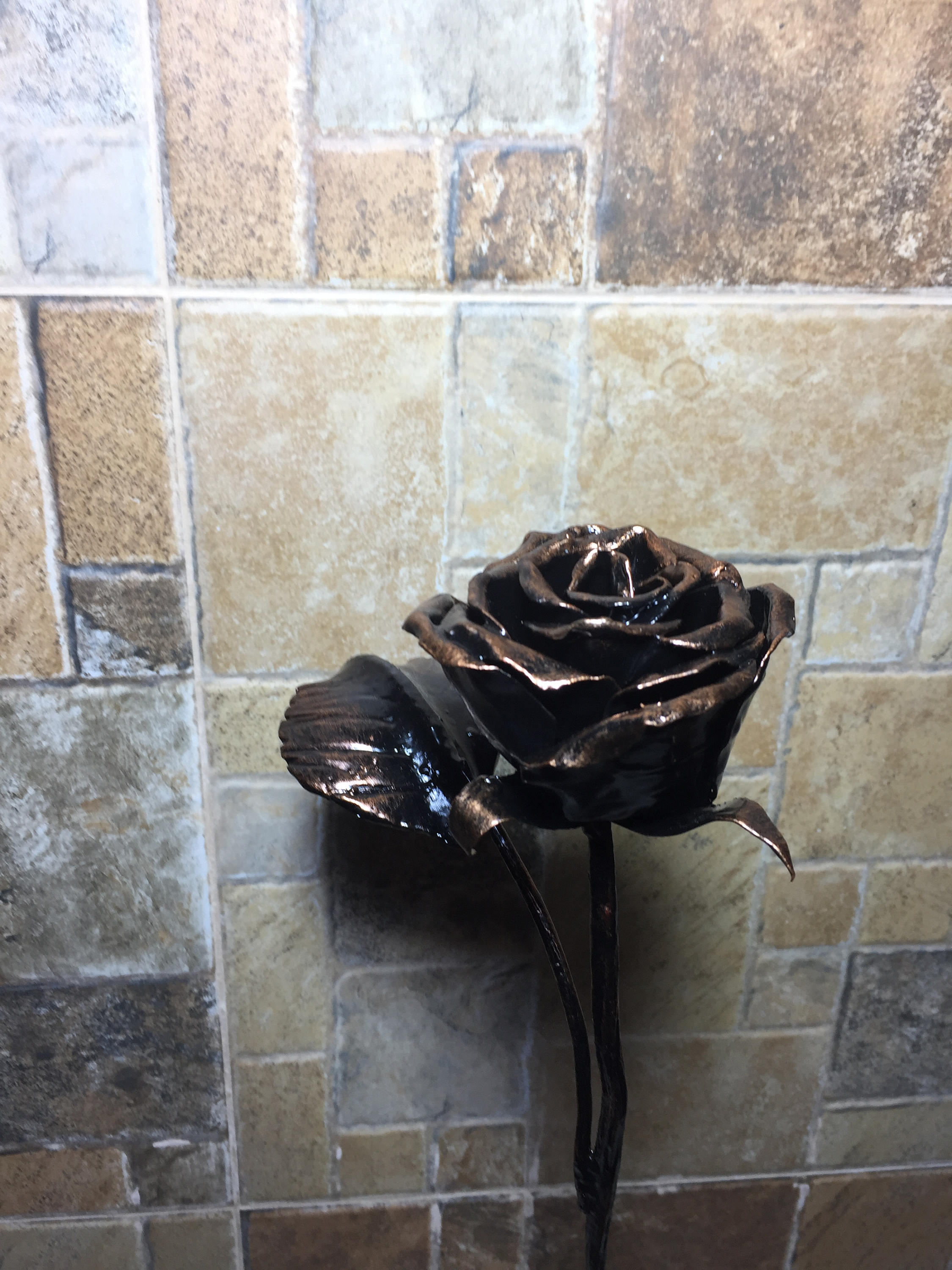 Wrought Iron Rose Anniversary Gift for Her Iron Anniversary Etsy