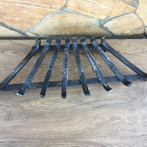 Fireplace grate, log grate, fire grate, hearth, wood holder, fireplace hearth, wood stove rack, fireplace rack, log basket, rustic decor image 3