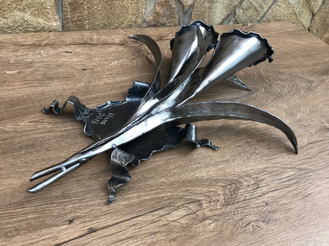 Calla lily iron flower iron anniversary gift Christmas 6th Etsy
