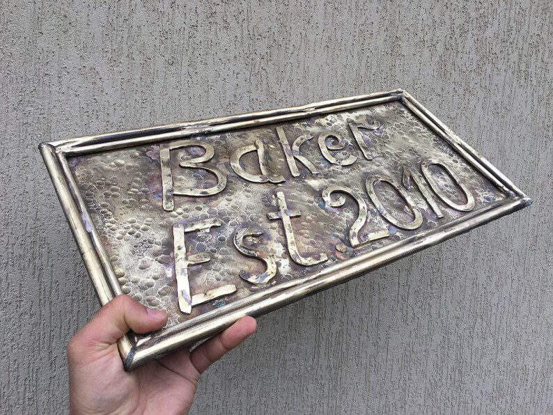 Bronze family name bronze family plaque bronze family sign Etsy