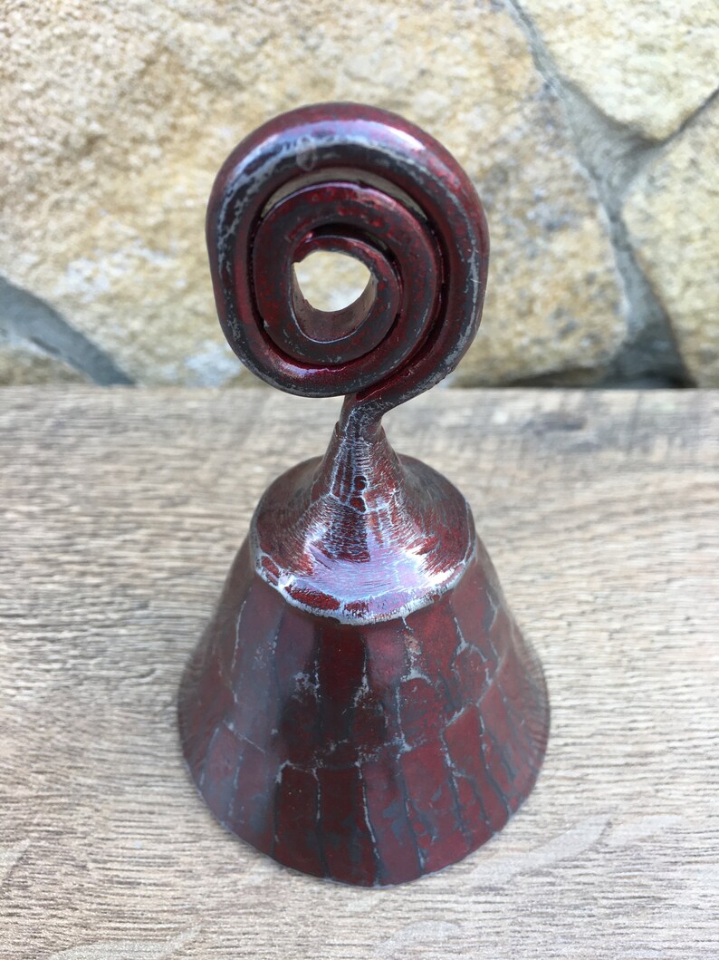 Wrought Iron Bell Handmade Bell Hand Bell Metal Art Etsy
