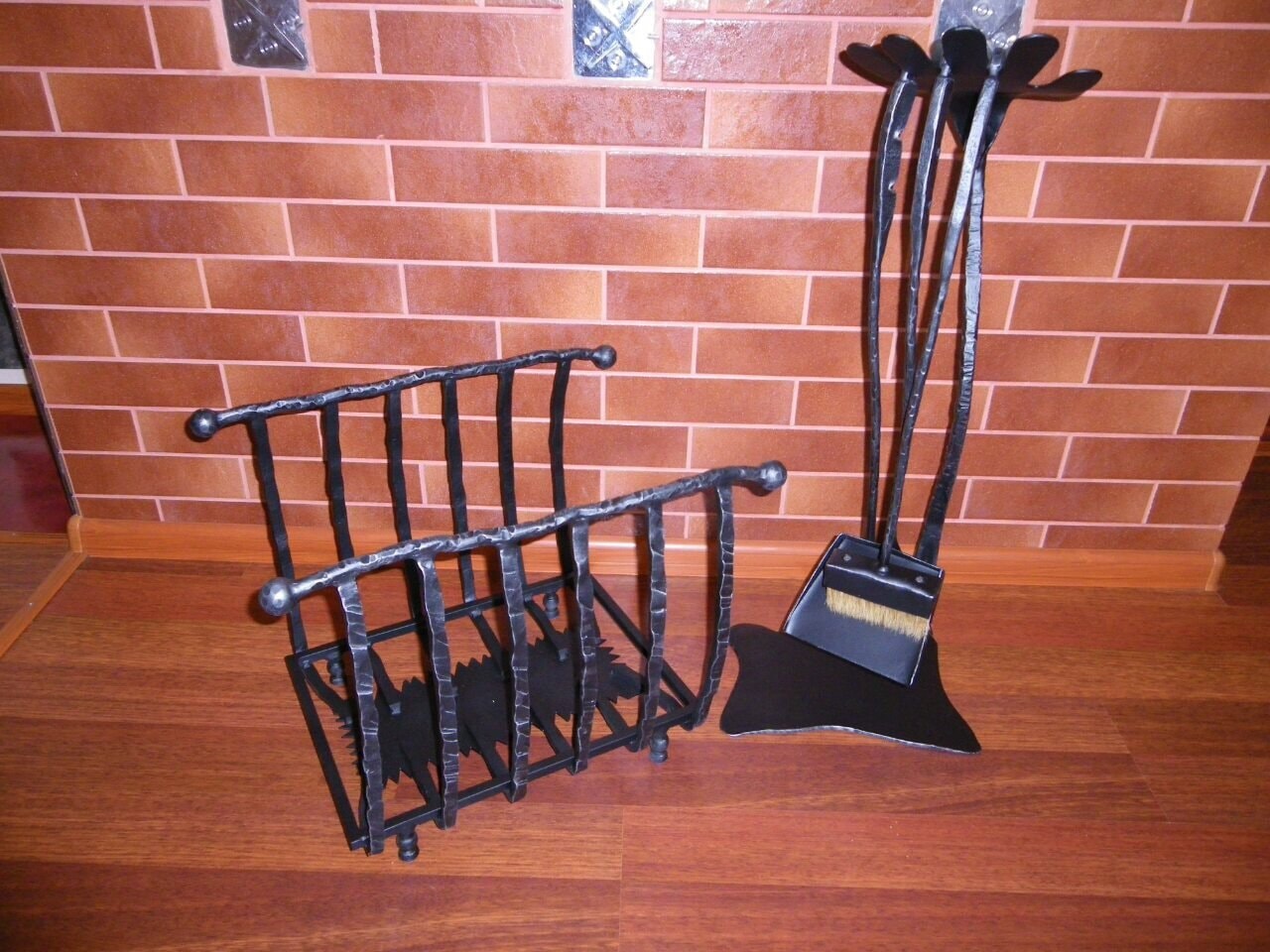 Fireplace tool set firewood holder fireplace accessories Etsy