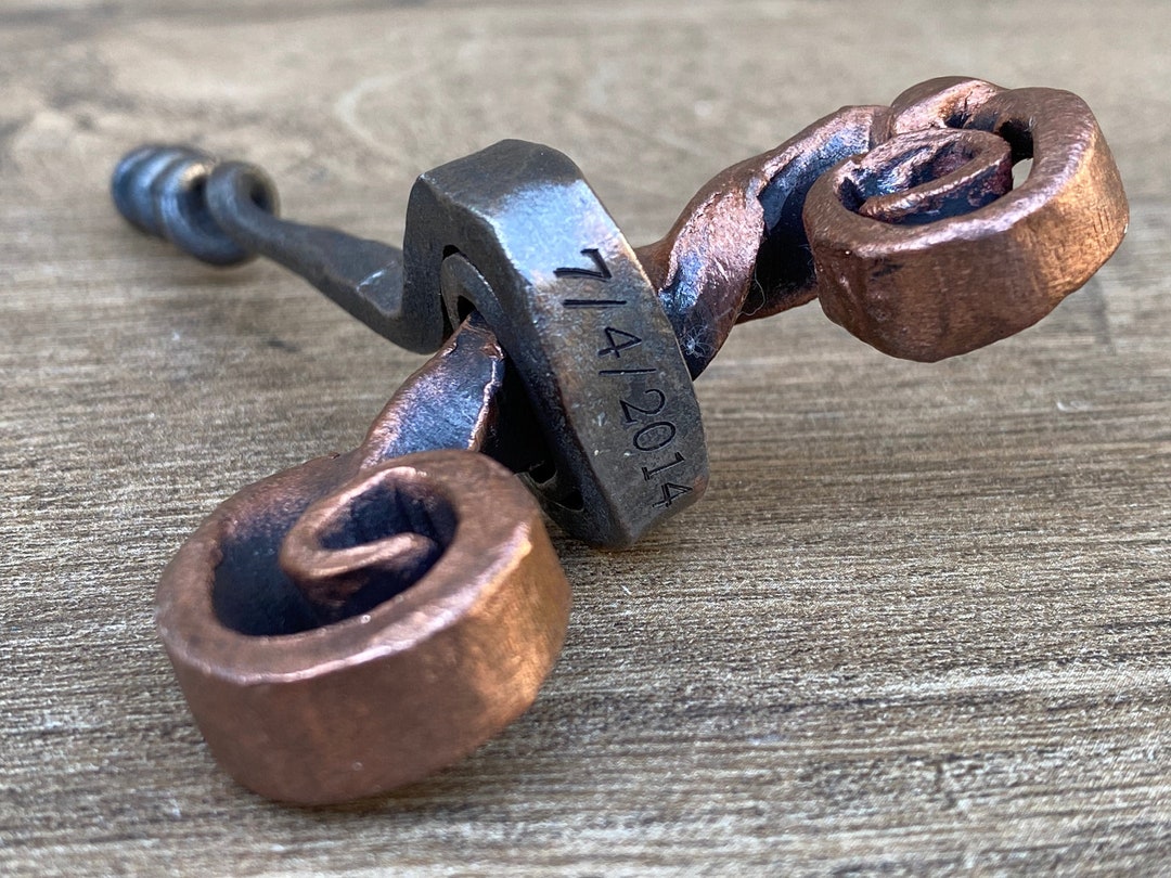 Copper Anniversary Gift for Him Copper Corkscrew Copper Gift Etsy