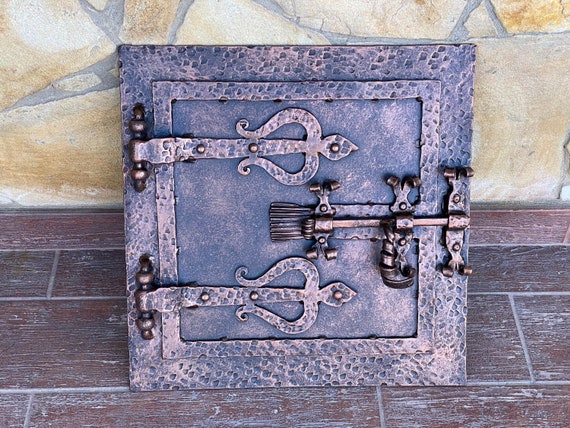 Oven Door, Furnace Door, Stove Door, Rustic Oven Door, Furnace Shuttle, Chimney  Door, Fireplace Decor, Iron Gift,iron Anniversary,fire Poker - Etsy