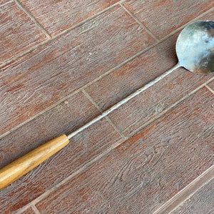 Paella spoon, paella skimmer spoon, spoon, cutlery, hand forged spoon, middle ages, BBQ gifts, flatware, Christmas, birthday, anniversary