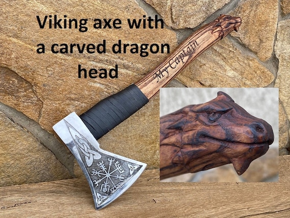 Dragon axe dragon Christmas viking axe mens gifts | Etsy