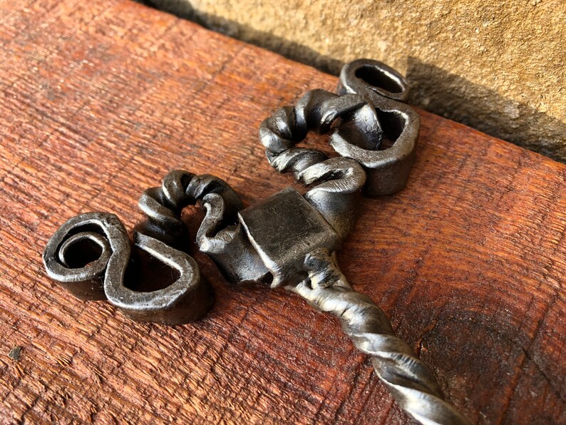 Iron Anniversary Gift for Him Wrought Iron Corkscrew Hand Etsy