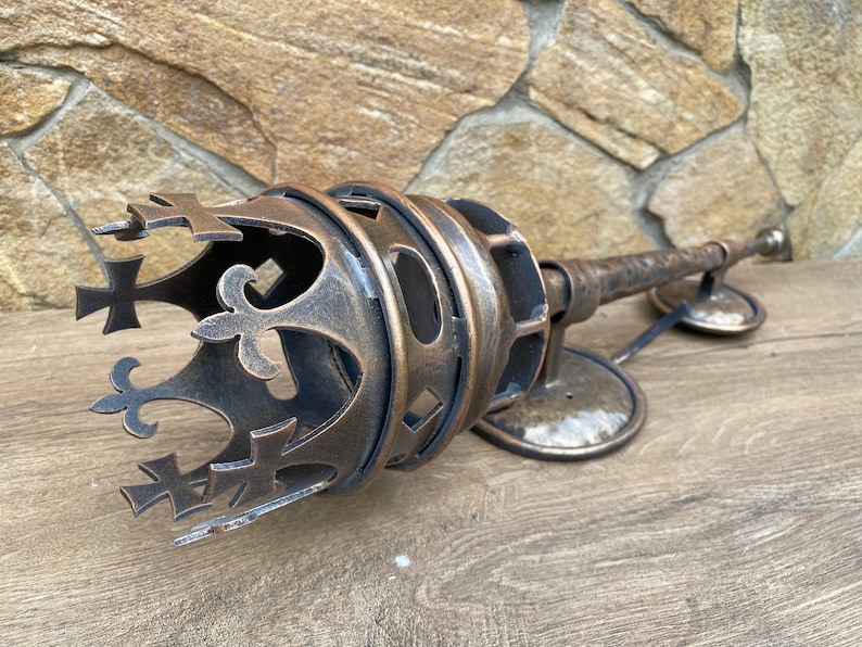 Medieval Torch Wall Sconce Light Fixture Sconce Torch Etsy