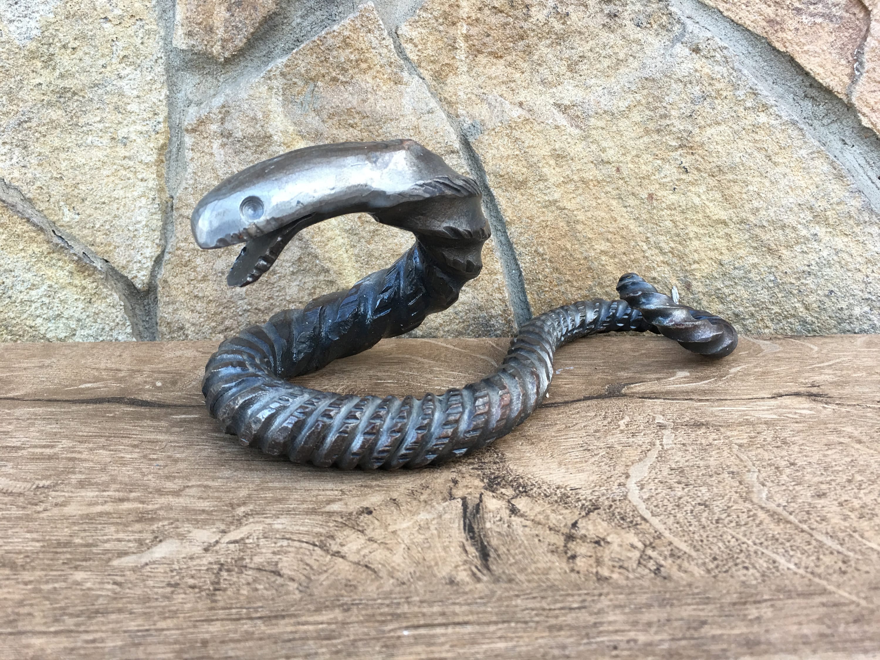 Iron Snake Hand Snake Metal Snake Steel Snake Home Etsy Canada