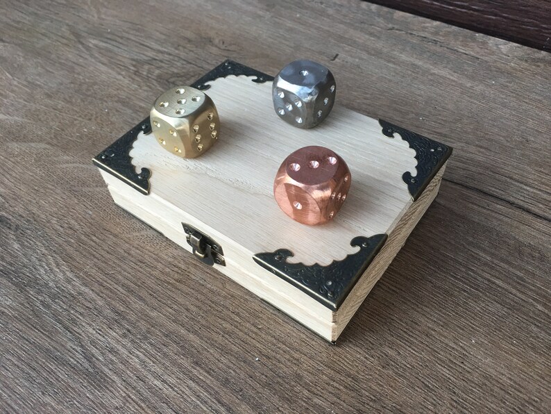 Dice set dice gift box dice gifts bronze dice copper dice Etsy
